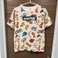 スポンジボブ 総柄 Tシャツ L ユニセックス