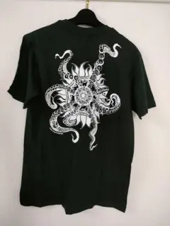 KRaken　 タコアート　ハンドメイドTシャツ　黒　Sサイズ　アートプリント