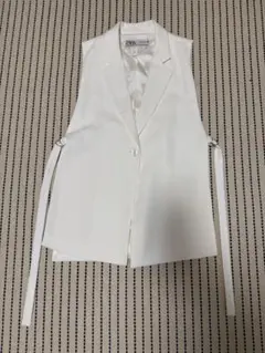 ZARA ホワイト ノースリーブベスト M