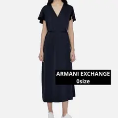 Armani Exchange ネイビー ラップドレス　0size