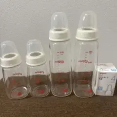 pigeon 哺乳瓶 120ml 240ml 各2本セット 乳首M2個新品付き