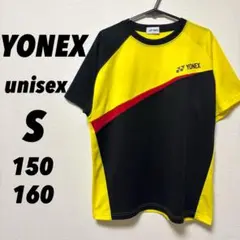 ヨネックス テニスウェア バドミントン 半袖Ｔシャツ メンズS ジュニア 黒黄