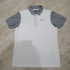 Srixon ゴルフ ポロシャツ ホワイト/グレー　メンズL スリクソン