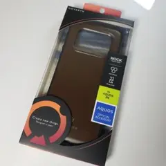 AQUOS R6 耐衝撃ハイブリッドケース ダークブラウン 913