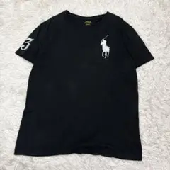 ポロラルフローレン ビッグポニー Tシャツ 刺繍 M 黒 コットン 洗える