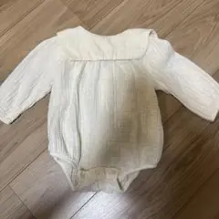 クリーム色 襟付きロンパース　zarababy