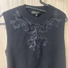 rienda ニットタンクトップ BLACK