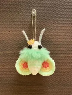 昆虫あみぐるみベニモンアオリンガちゃんキーチェーン