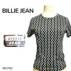 ★訳あり★BILLIE JEAN 半袖Tシャツ カットソー 円形模様 総柄 伸縮