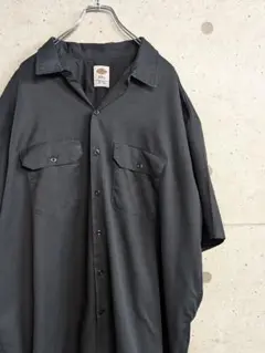 Dickies 黒 半袖 ワークシャツ 2XL