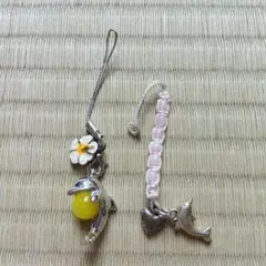 ハンドメイド イルカと花のしおり