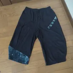 メンズ　七分丈イージーパンツ　ブラック　ＸＬ
