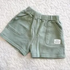 フタフタ✱ショートパンツ 100サイズ グリーン スウェット生地