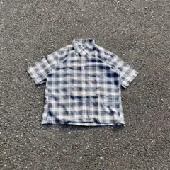 90's old uniqlo オンブレ チェック シャツ 短丈 cityboy