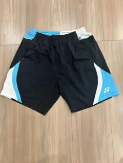 【廃盤品】YONEX バドミントンパンツ Mサイズ ブラック/ブルー/ホワイト