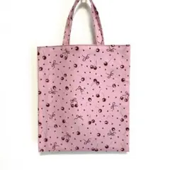 トートバッグ　さくらんぼ柄　ハンドメイド　【特価】