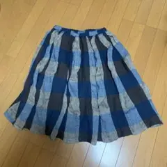 tumuguツムグナチュラルチェックスカート