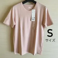 ユニクロ　スーピマコットンTシャツ　半袖　ピンク　Sサイズ