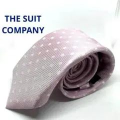 THE SUIT COMPANY ハンドメイド　ピンク ドット柄 シルク100％