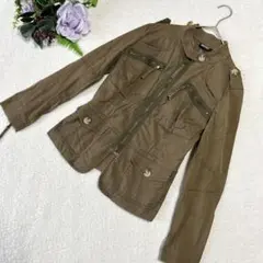 【DKNY】ミリタリージャケット　カーキ　4 美シルエット