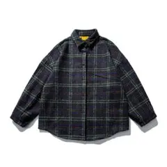 WGONG CHECK PATTERN CPO JACKET W695 XL