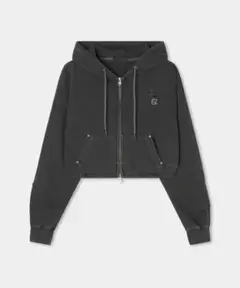 Soft Heavy Angel Washing Crop Hoodie