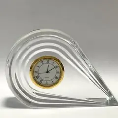 【稼働品】ボヘミアクリスタル？置き時計