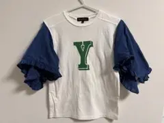 Granny Branket Y字プリント Tシャツ