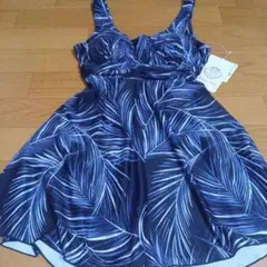葉柄ネイビー 水着上下セット新品