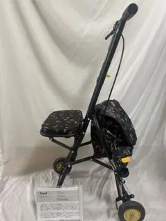 美品 幸和製作所 シルバーカー プチカ SICP01 花柄 黒