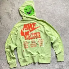NIKE ワールドツアー パーカー スウェット ロゴ 刺繍 グリーン オレンジ