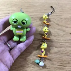 ガチャピン＆トゥイーティーのキーホルダーのセット