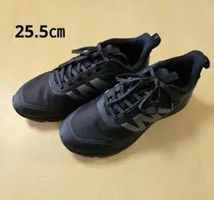スニーカー　25.5㎝　シューズ袋つき　黒【新品未使用】【最終価格】