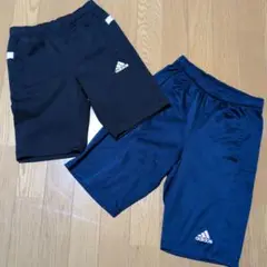 adidas ハーフパンツ 黒・紺 2枚セット　短パン