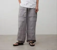 AZUL BY MOUSSY ファティーグ ワイド カーゴパンツ L/GRY