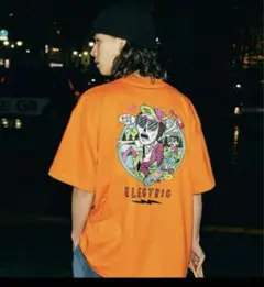 エレクトリック × TMpaintコラボ オーバーサイズ Tシャツ オレンジ