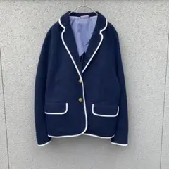 2557【GU】XL♡ネイビー テーラードジャケット 金ボタン 大きいサイズ