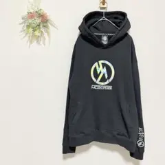 モアコアディビジョン 【M】 パーカー トレーナー ビッグロゴ 反射 ゆるダボ