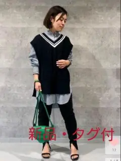 チルデンニットベスト ブラック