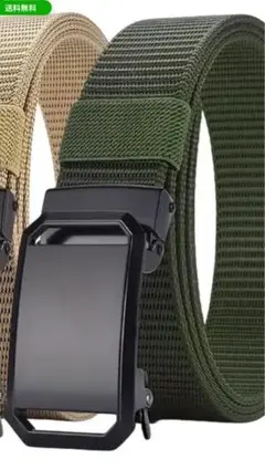 新品未使用オリーブグリーン ナイロンベルト バックル