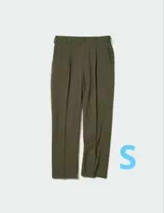 ユニクロ タックワイドパンツ オリーブ S