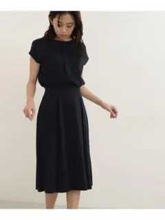 NATURAL BEAUTY ⭐️ 美品　きれいめ　ミモレ丈　スカート　ネイビー
