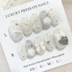 現品୨୧ウィッシュコアネイルチップ　　乳白色ホワイト　羽バレリーナ　トップ二重済