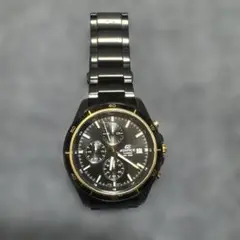 電池交換済み！EDIFICE クロノグラフ 腕時計 ブラック/ゴールド