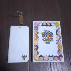 42 新品 ディズニー スティッチ スマホケース ブックタイプ ツムツム本