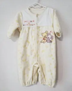バースデイ☆プーさん長袖ベロアカバーオール　50～70サイズ　ベビー