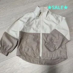 ペアマノン ジッパー付きジャケット ホワイト/ベージュ　サイズ90