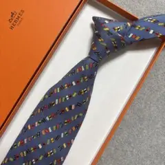 ネクタイ エルメス 青紺 寿司
