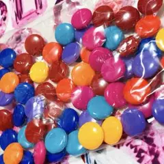 ビビッドカラー♡チョコレートみたいなビーズ♡穴あり♡お菓子ビーズ♡ハンドメイド