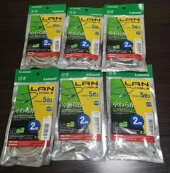 LANケーブル　2m 6個セット　 ELECOM LD-CTY/LG2